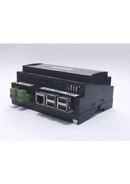 Network IP Button 4 input Modülü - yan görünüm, ethernet ve usb portları görünür