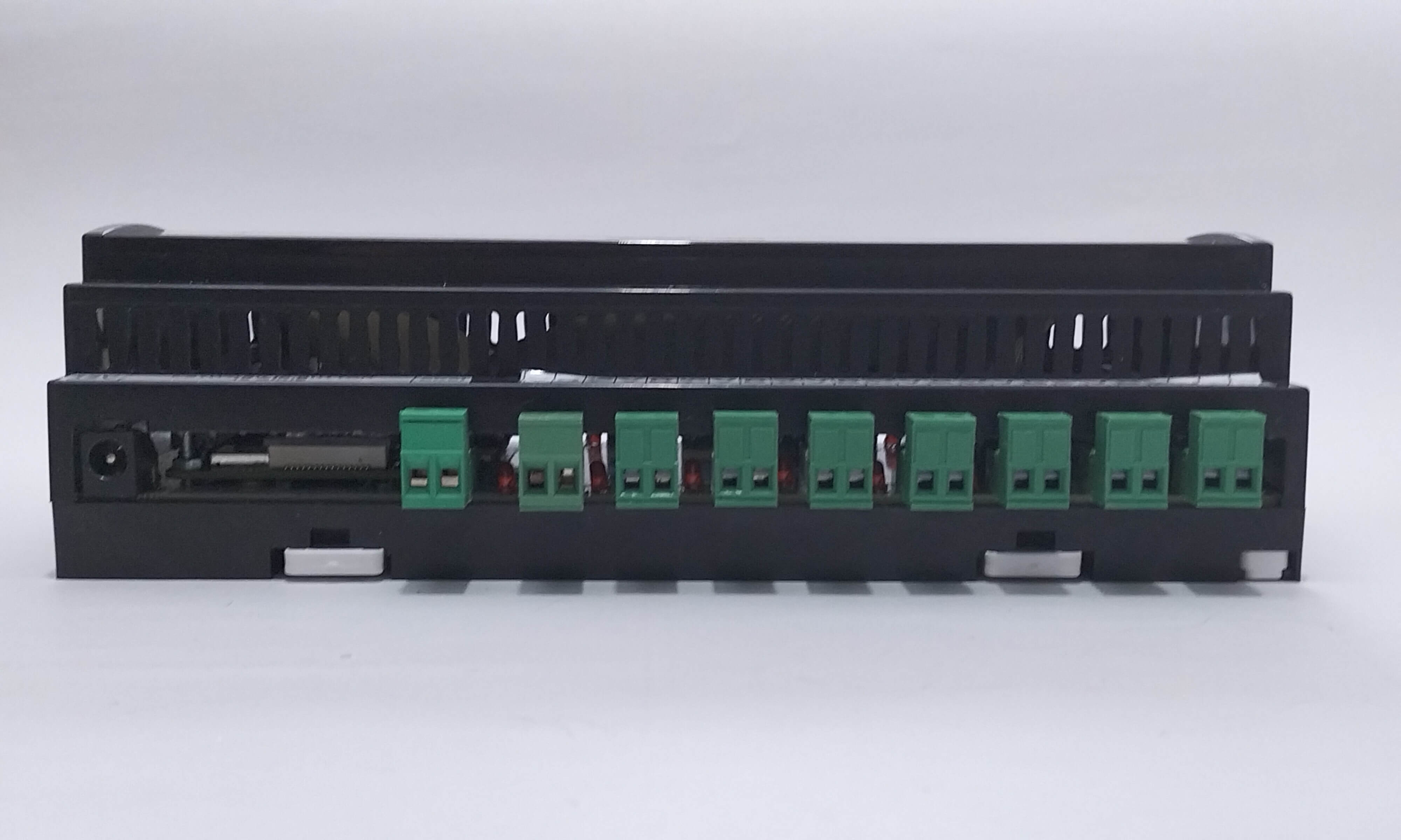 Network IP Button 16 input Modülü- yan görünüm, input klemensleri görünür